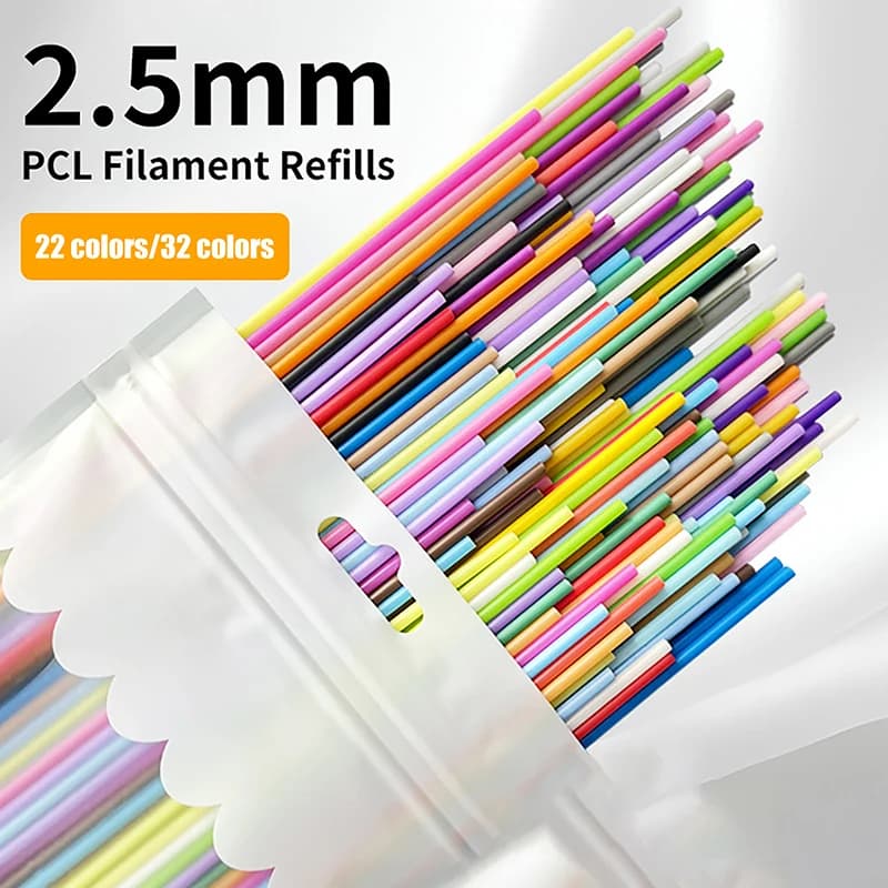 2.5mm Diameter 3D Pen Filing, Low Temperature Reels, 3D Pen Accessories for Children, Suitable for Children, 22/25/32 Colors