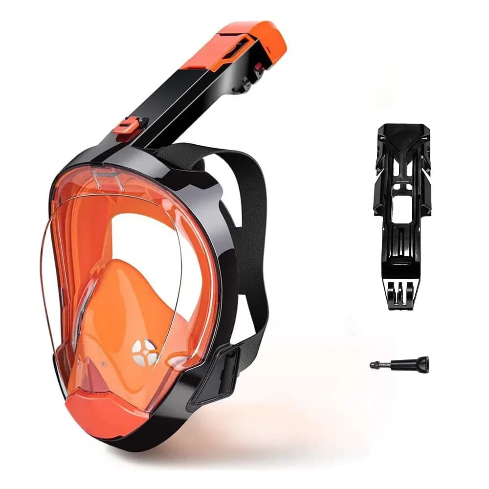 XIAOTREE Unisex Integral Underwater Mask with Camera Removable Support (Photo Camera Not Included) Snorkeling Set for Adults