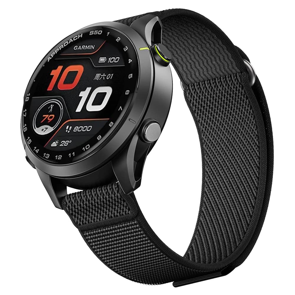 Cinturino in nylon da 20 mm per cinturino Garmin Approach S50/S44/S42/S40, cinturino a sgancio rapido per Garmin Vivoactive 6 5 3, Venu 4 45 mm