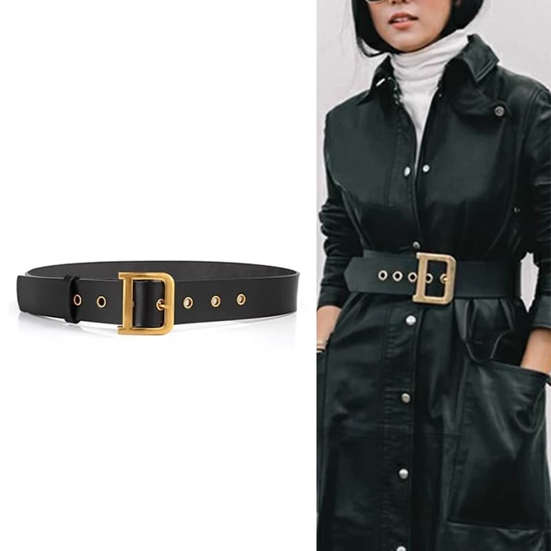 Marchi di lusso di fascia alta elegante cintura da donna cintura femminile con fibbia D firmata per donna cintura in pelle gotica Y2k per uomo per jeans