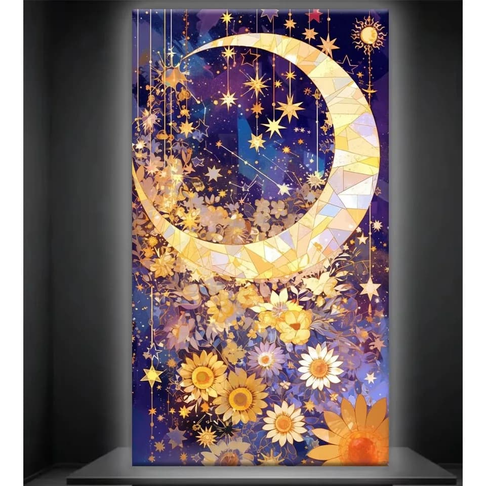 Diamante Mosaico arte Luna e Girasole Ricamo 5D Pittura Diamante DIY Pieno Quadrato Rotondo Diamanti Kit Punto Croce Decorazioni per la Casa