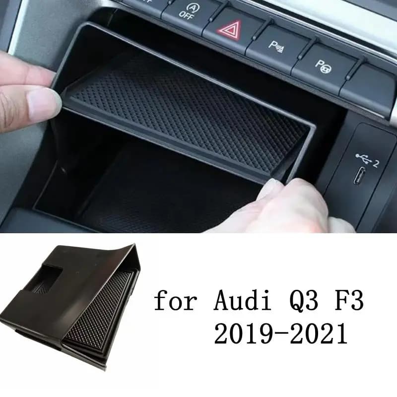 Vendita calda multifunzione Cubby plastica nascondi bracciolo auto Console centrale scatola di immagazzinaggio anteriore per Audi Q3 F3 2019 2020 2021 2022 2023