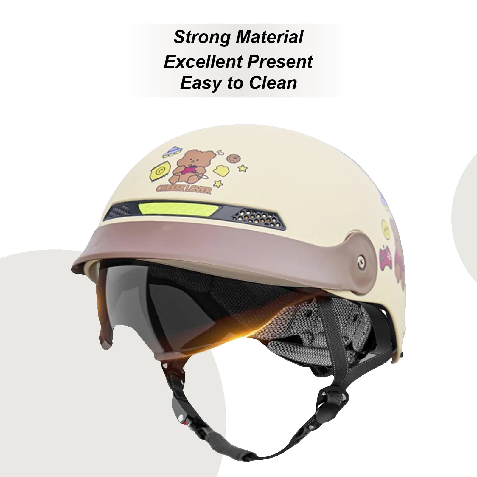 Helmet bike half helmet bike scooter visor parasol helmet protection head quick release for woman cycling skateboard bike