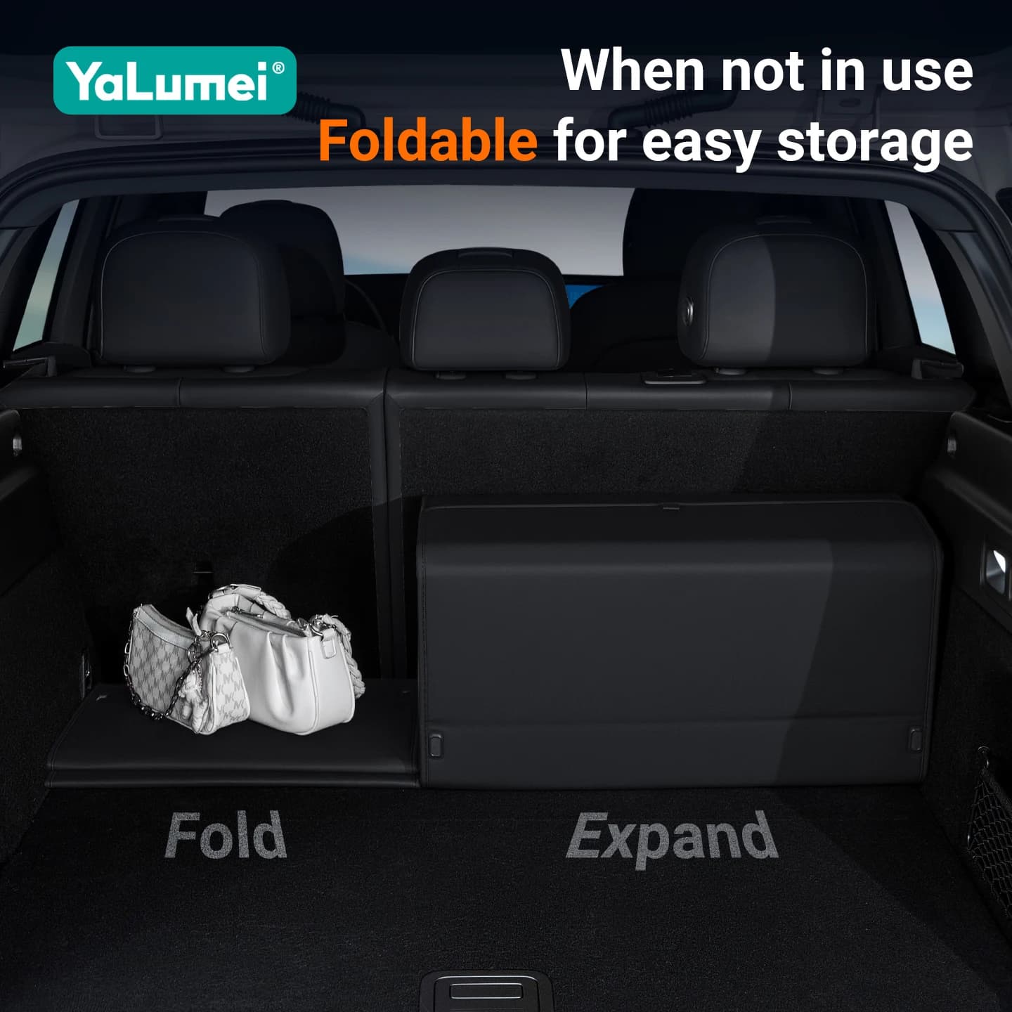 For Xpeng XiaoPeng G6 G7 P7 P7i X9 G3 G3i G9 P5 X2 N5 F30 H93 Car Trunk Organizer Box Foldable Stowing Tidying Bag Accessories
