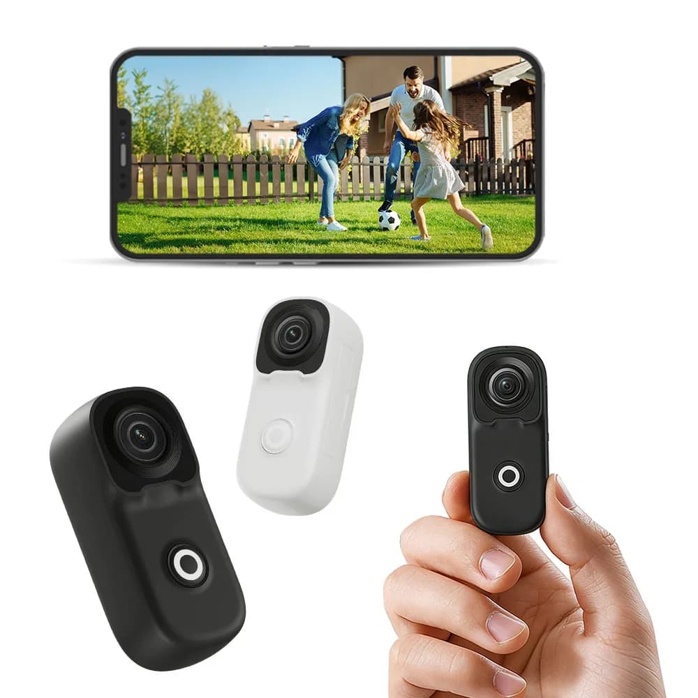 Videocamera d'azione 4K Ultra HD portatile con WiFi, stabilizzazione EIS, impermeabile, per sport all'aperto, vlog e registrazione video per ciclismo