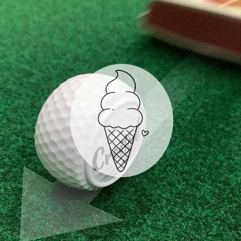 (LA).[LA]1PC Flat Golf Training Balls Flat Shape Golf Ball Two Layer Driving Balls Golf Practice Balls For Swing Putter