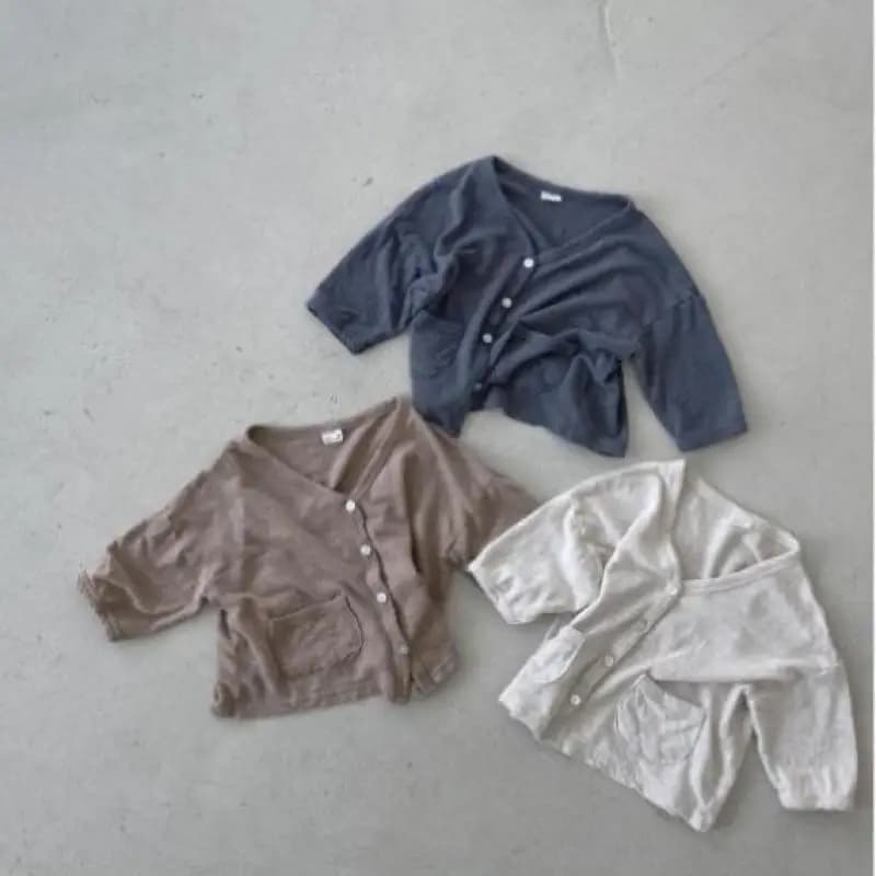 2025 Estate nuovo bambino in cotone cardigan a maniche lunghe in cotone sottile per bambini giacca di protezione solare solido ragazzo ragazze cappotto casual vestiti per bambini