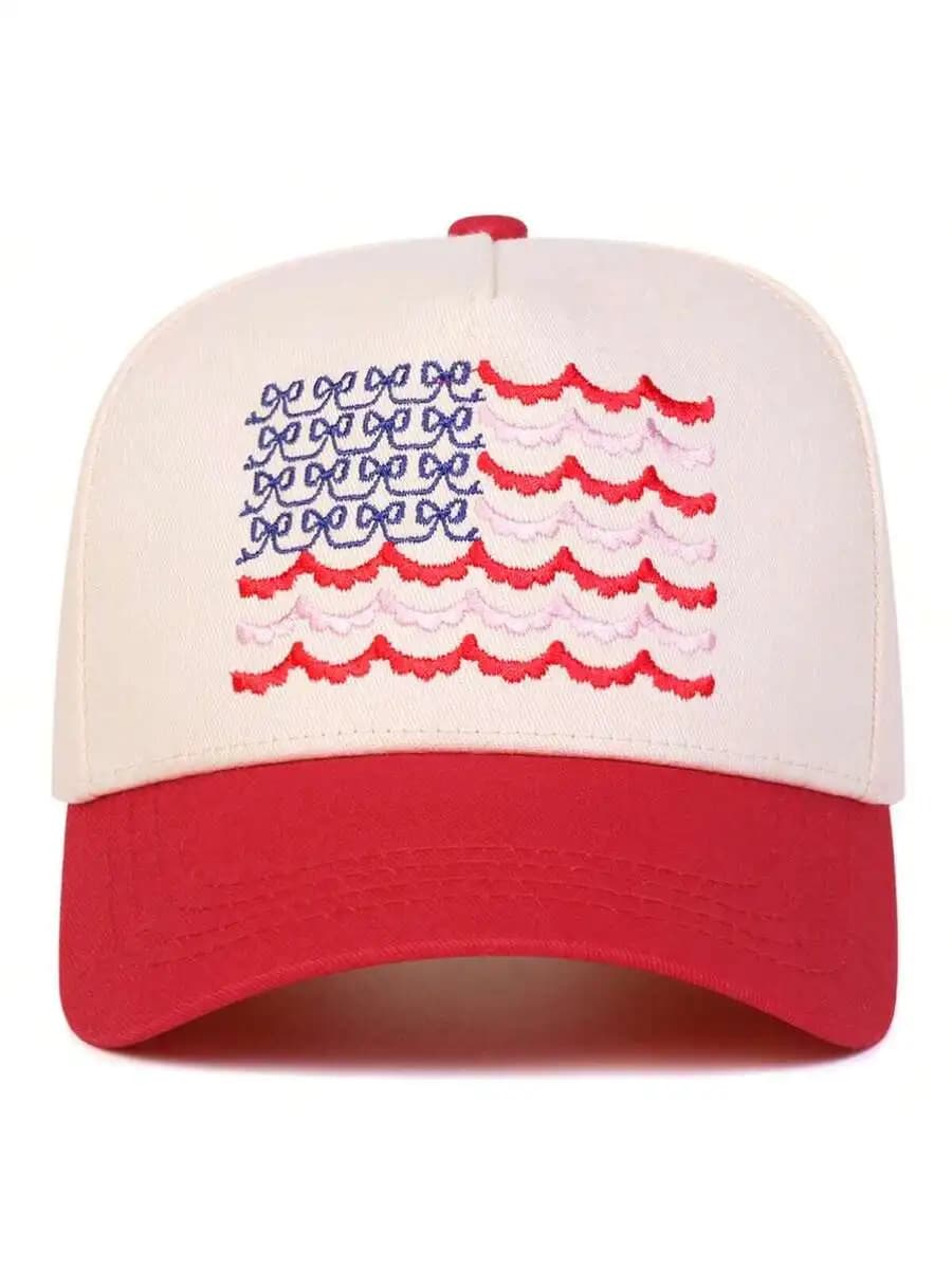 Cappello da baseball ricamato con bandiera americana da uomo, cappello regolabile per protezione solare all'aperto