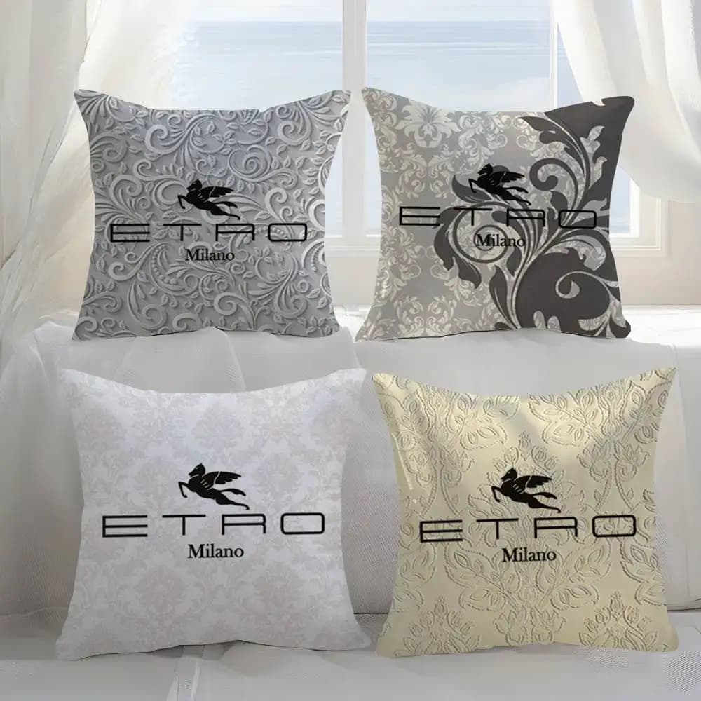 Federa per cuscino E_ETRO-o alla moda leggera, in tessuto peluche, morbida federa per cuscino con stampa fronte-retro, regali per la casa