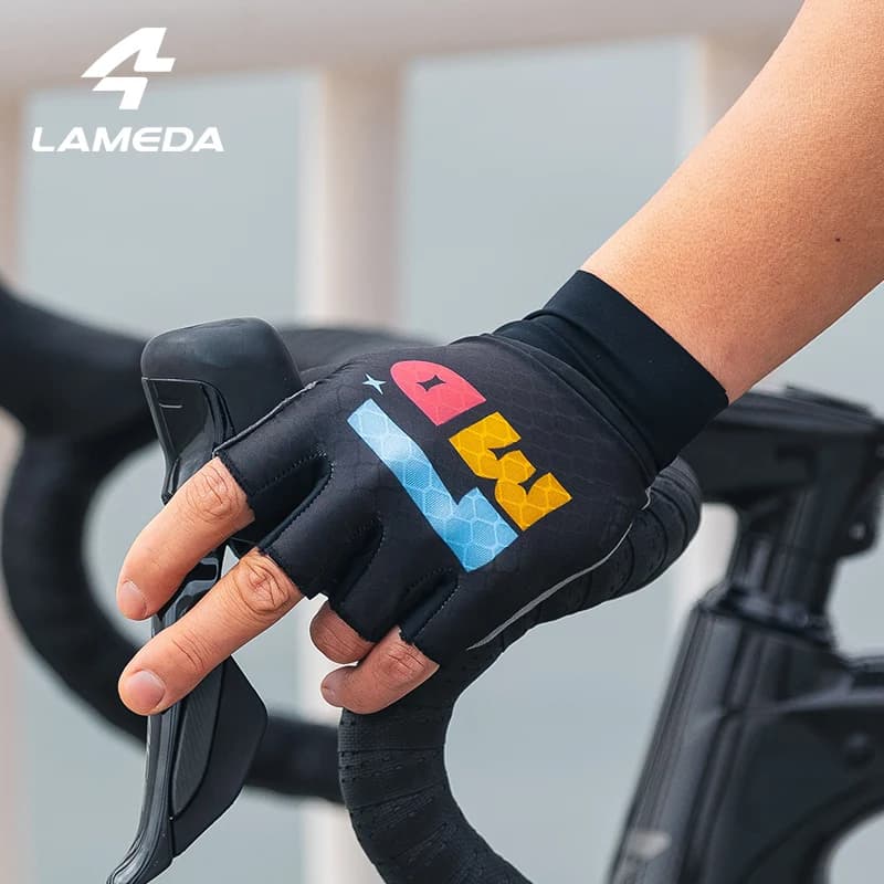 LAMEDA Summer Bicycle Gloves Cycling Gloves MTB Shock Absorbers Half fingers unisex Outdoor Road Bike Gloves Man Woman