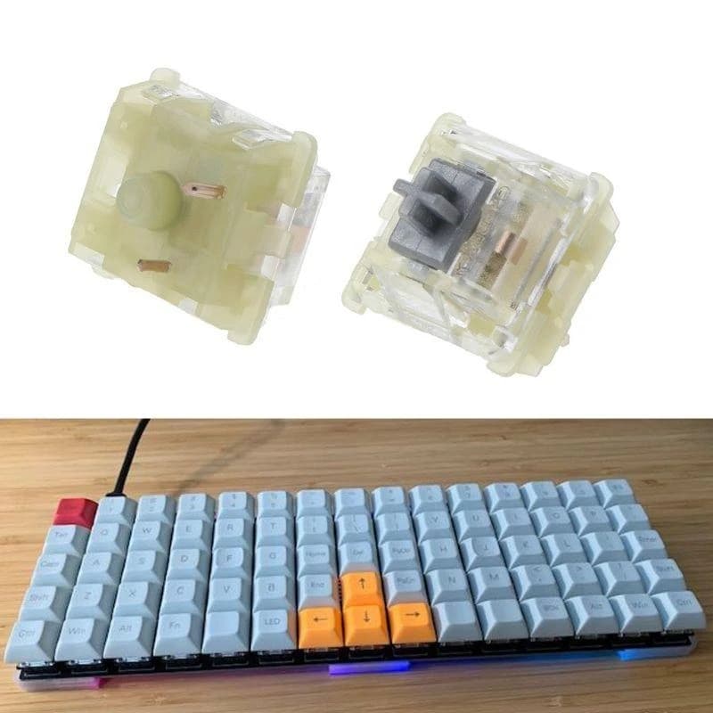 31BA 2 pezzi interruttore argento silenzioso originale Cherry MX RGB a 3 pin per tastiera meccanica