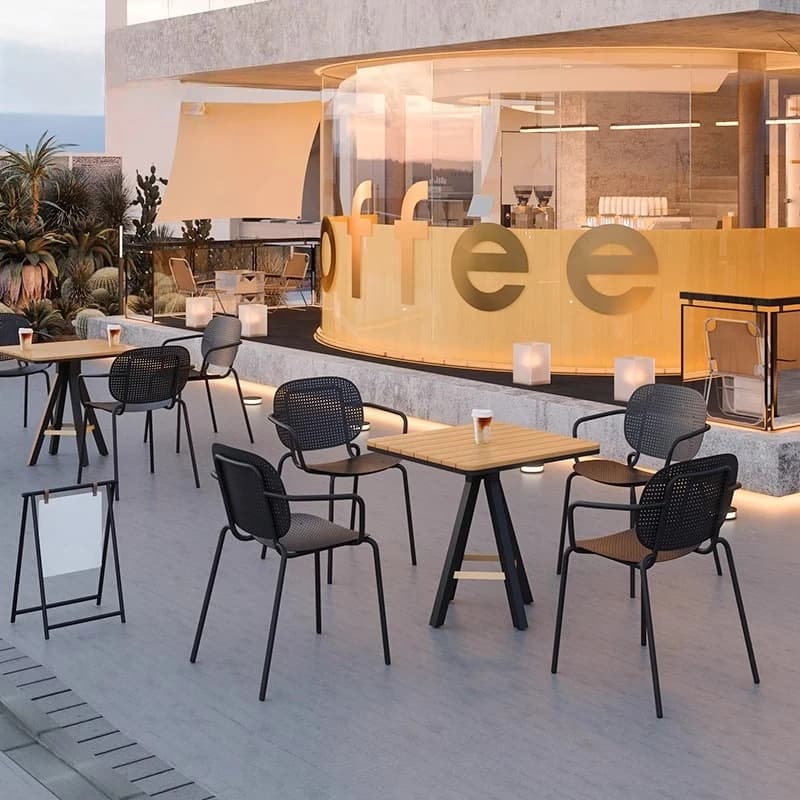 Tavolo da bar e sedia da esterno combinato pendolo da cortile