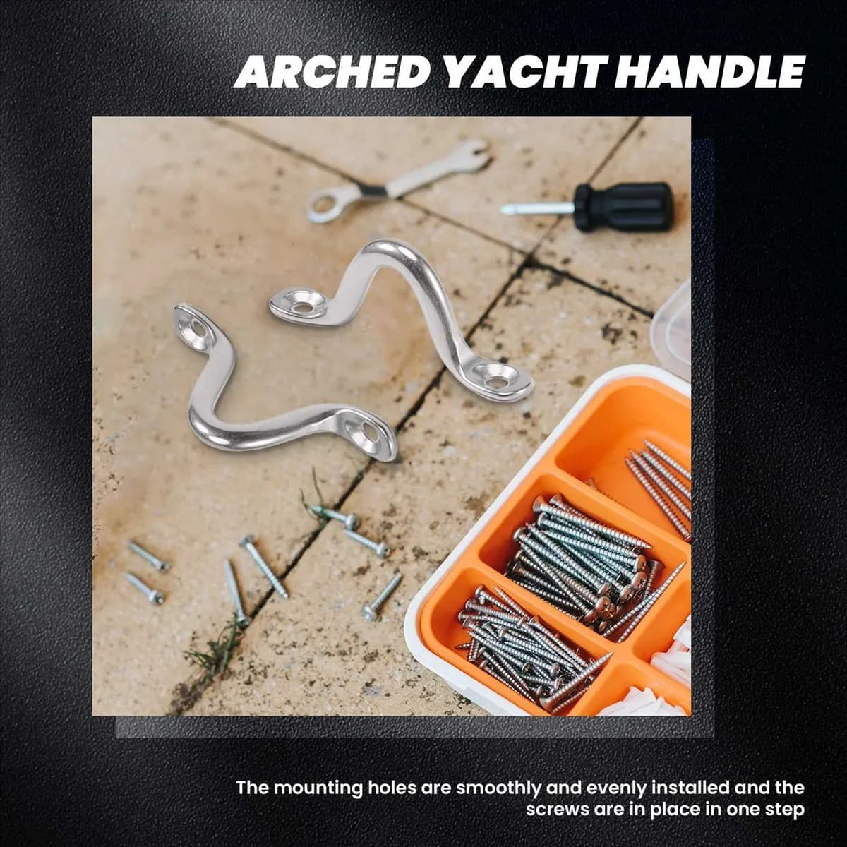 YHYS Set di 6 Anelli di Fissaggio in Acciaio Inox per Tendalino Bimini, Cinghie di Ancoraggio, Punti di Fissaggio per Kayak, Anelli di Ancoraggio per Ponte, Punti di Ancoraggio per Imbarcazioni