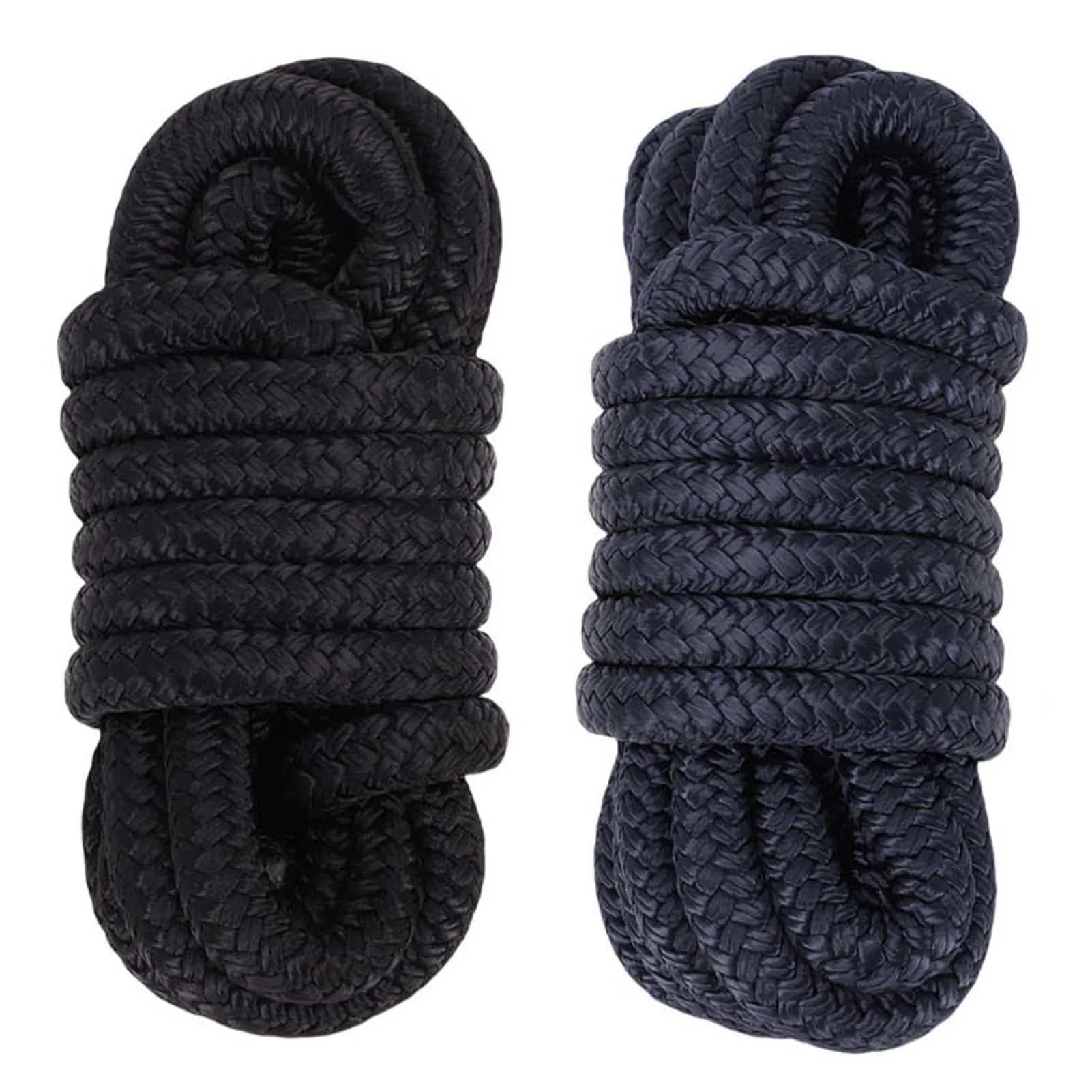 Boat Rope for Docking Dock Line Double Braided Nylon 3/8 Inch X 15ft Marine Grade High Strength Boat Dock Rope for 12in Eyelet