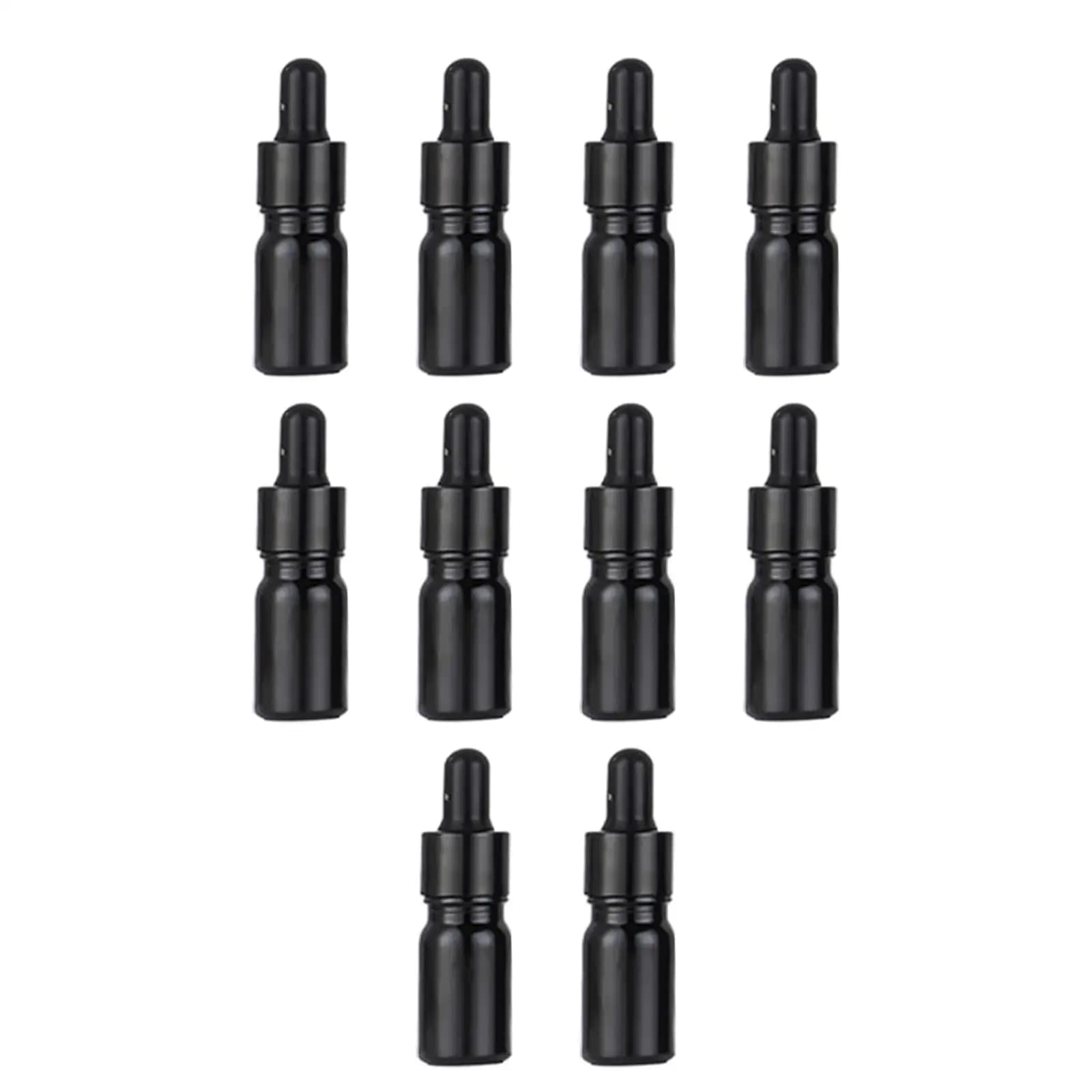 10x Bottiglie per Oli Essenziali con Tappi a Vite, Flaconi Ricaricabili Spessi per Campioni, Tinture, Viaggi, Trucco, Profumi, Aromaterapia