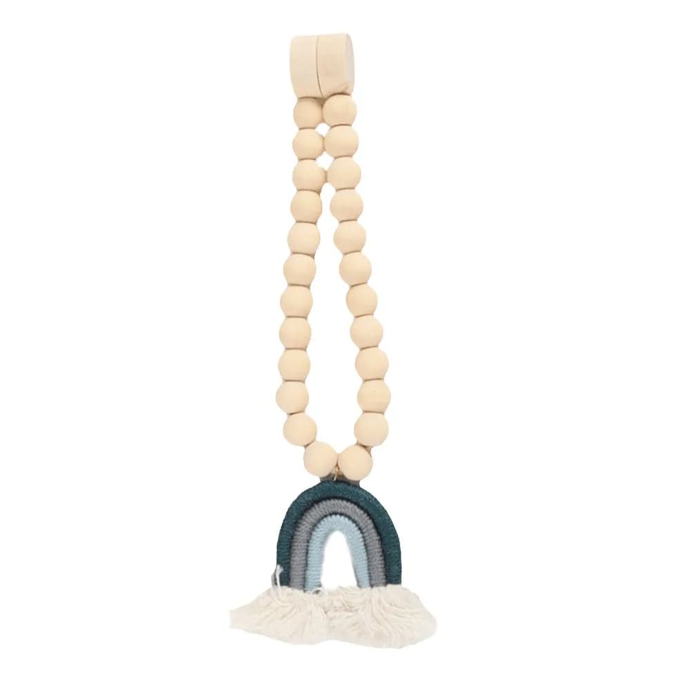 Three-color Rainbow Curtain Tiebacks Magnetic Buckle Cotton Linen Curtain Buckle Strap Rainbow Tassel Curtain Holders