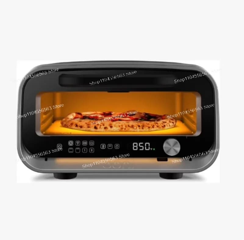 450 ° Forno Elettrico per Pizza C 2200W con Piano in Pietra, Multifunzione per Casa con Controllo Calore Superiore e Inferiore, Pala per Pizza