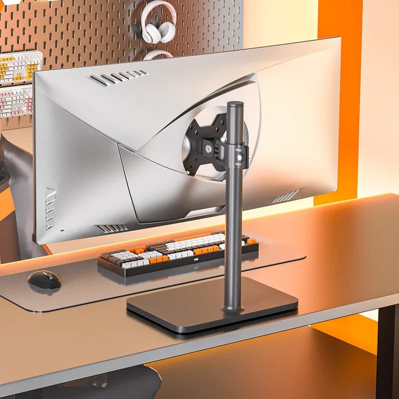 Adjustable Desktop Monitor Stand VESA Mount 14-32 Inch Capacity 180°Swivel ±45°Tilt VESA Screen Holder Desk Bracket 2002