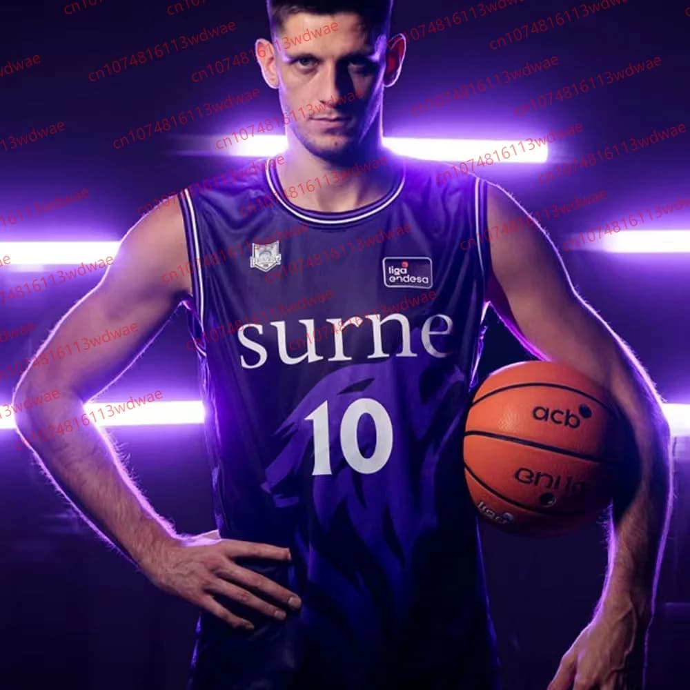 Spanish Basketball League Jersey 25-26 Basketball Vest Bilbao Basketball Knit Kit Martin Krampelj 10 Knit Kit