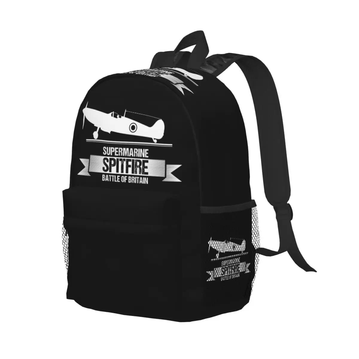 RAF Supermarine Spitfire Aereo da caccia Aereo Aereo Zaino Studente Ragazzi Ragazze BookBag Borsa da scuola Borse a tracolla per computer