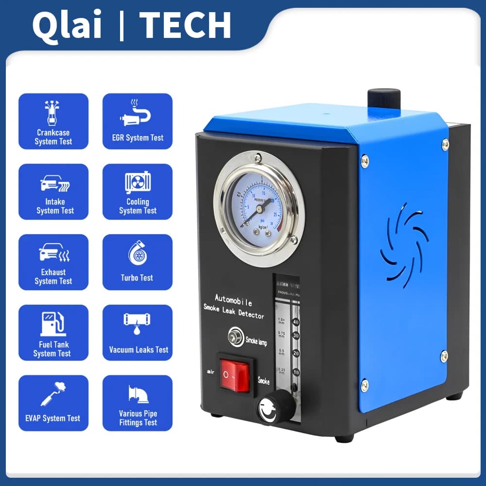 EVAP Rilevatore di perdite di fumo per auto Moto Strumento diagnostico per macchina del fumo Tester per vuoto Localizzatore di perdite di tubi di combustibile per olio