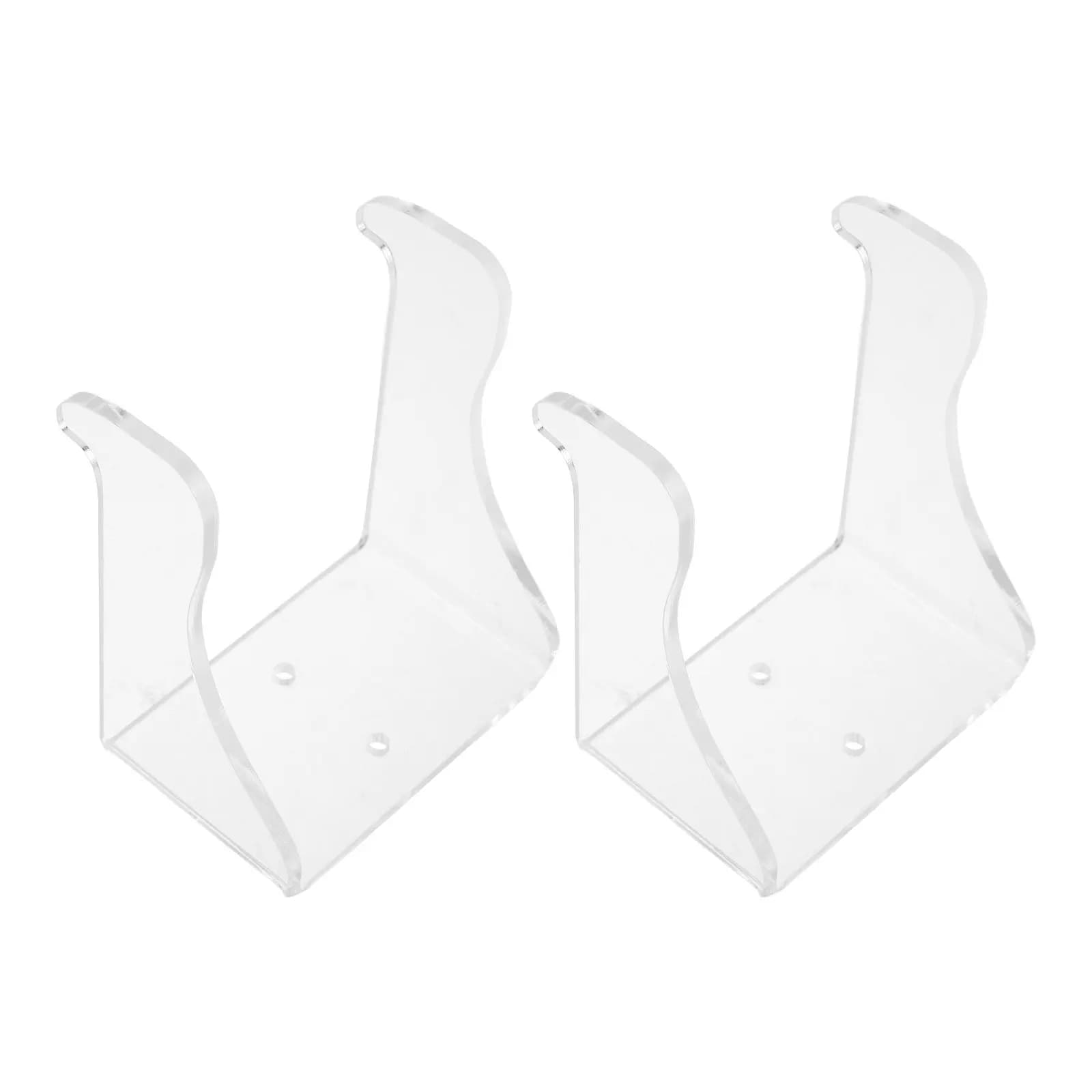 2 Pezzi Supporto da Parete Trasparente in Acrilico per Chitarra, Montaggio Invisibile per Chitarra Elettrica, Acustica, Basso, Ukulele, Violino, Banjo - Espositore Salvaspazio