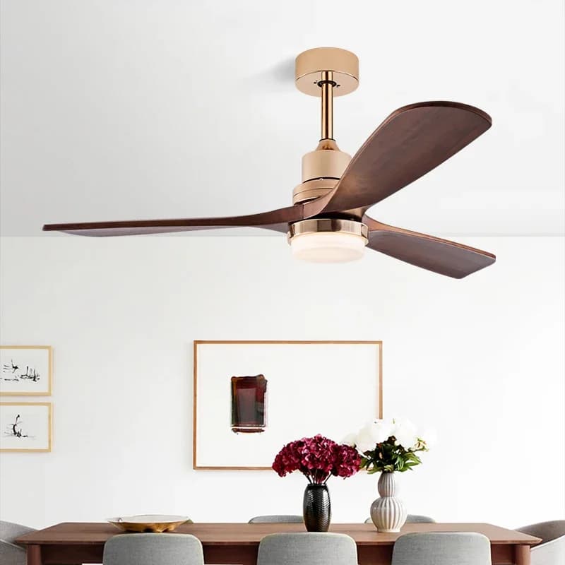 Nordic variable frequency ceiling fan light with strong wind power suitable for dining room living room and bedroom