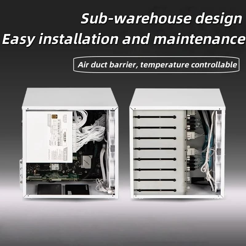 Custodia NAS a 8 alloggiamenti Alimentatore ATX Scheda madre MATX pcie a tutta altezza per archiviazione domestica Componenti per computer