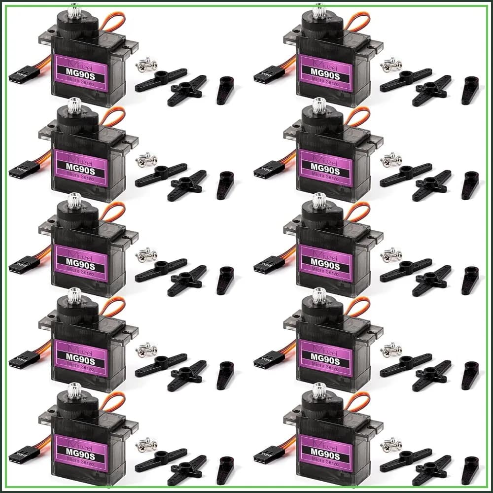9G Micro Servo Motor Metal Geared Motor Kit for RC Car Robot Helicopter, Mini Servos for Arduino Project (10)