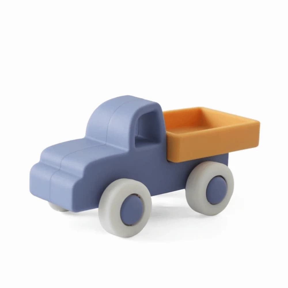 Giocattolo da dentizione in silicone per la coordinazione occhio-mano, a forma di auto, in silicone alimentare senza BPA, per la dentizione dei neonati