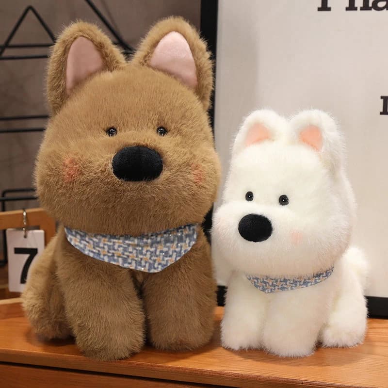 Peluche Kawaii del Cane West Highland White Terrier, Morbido Cucciolo di Peluche, Giocattolo Imbottito, Regalo per Compleanno e San Valentino