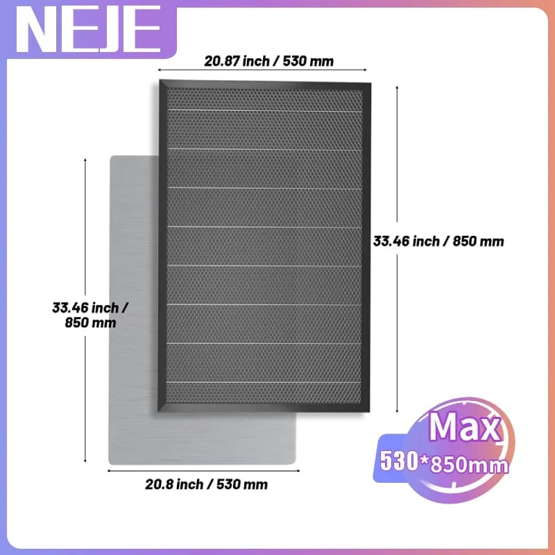 NEJE honeycomb laser table panel diode CO2 machine for engraving and cutting laser cnc honeycomb cleaning of bed cutting panels 530 * 850mm