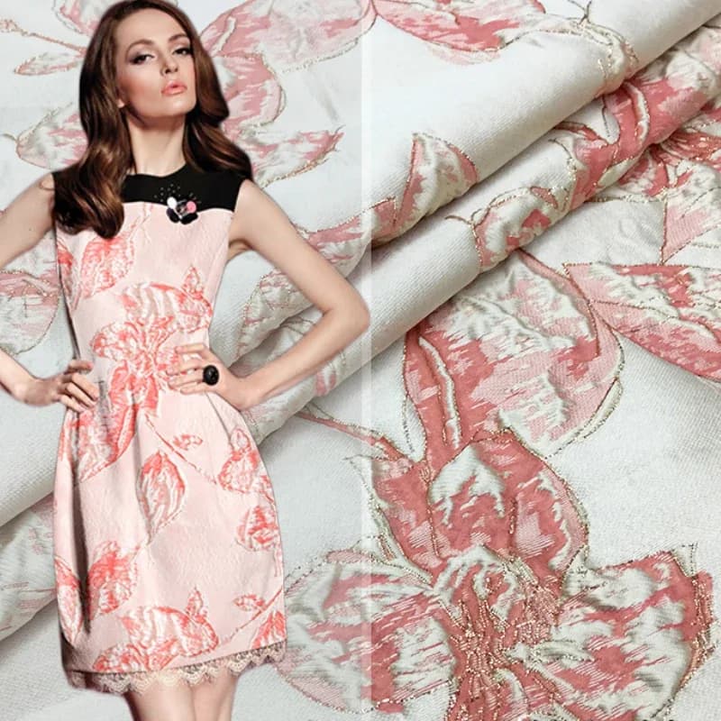 Jacquard Brocade Fabric Spring and Summer Dress Windbreaker Clothing Fabrics European Brand Fashion Diy Sewing Wholesale Cloth
