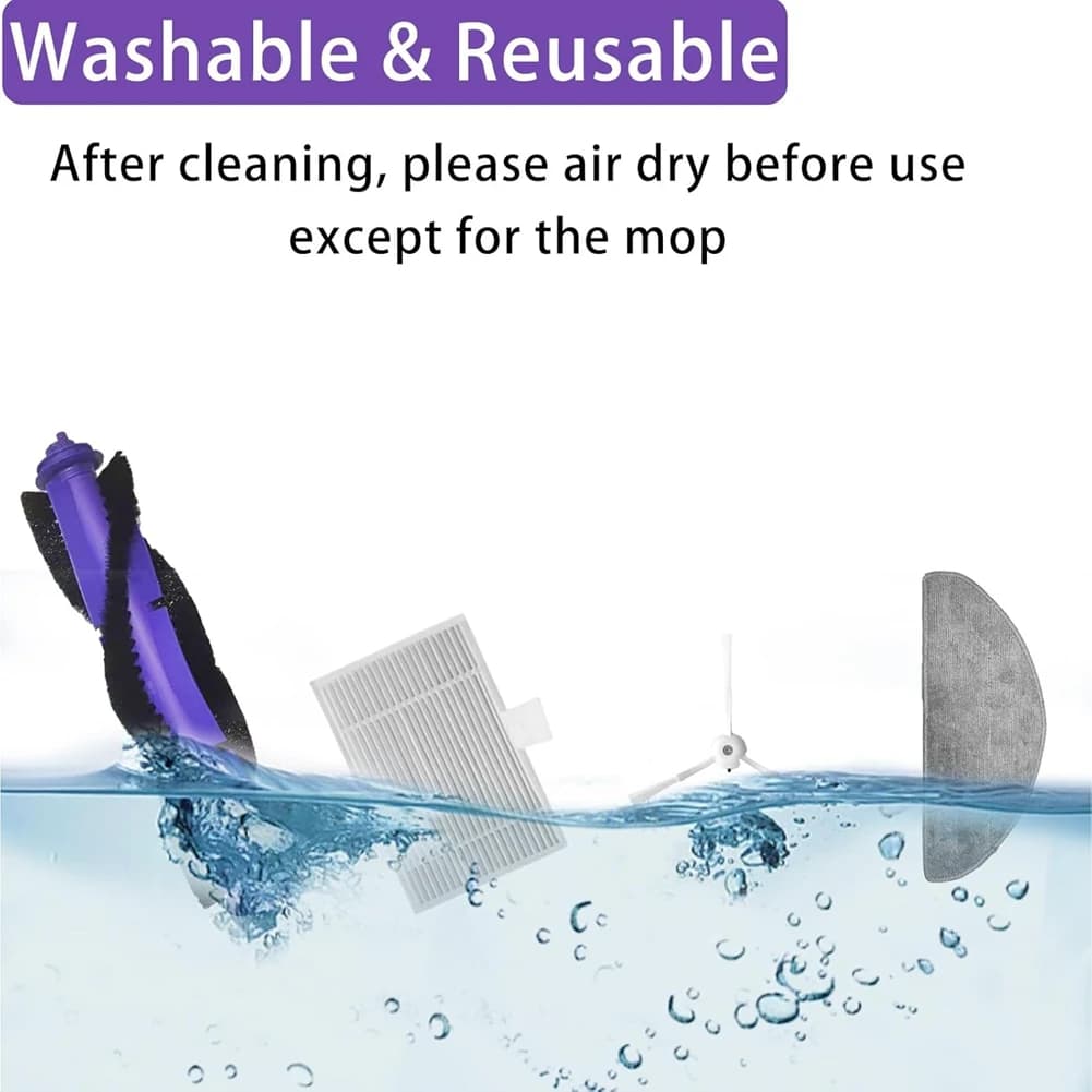 (ABZD) 19PCS Replacement Parts for Narwal Freo S Robot Vacuum Cleaner Parts Roller Brush Side Brush Mops Pad Hepa Filters
