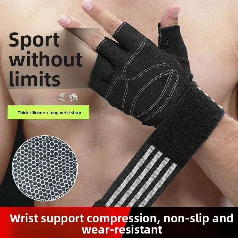 Gym Gloves Half-Diamond Anti-slip Protecting Calls for Equipment Balance Sheets Fitness Gloves Men