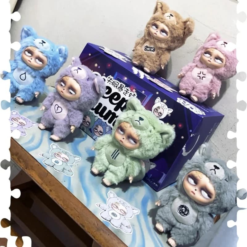 Sleepless Grumpipi Series Mystery Box Vinile Cute Doll Action Figure Kawaii Belle bambole Borsa a sorpresa Ciondolo Decor Toy Blind Box