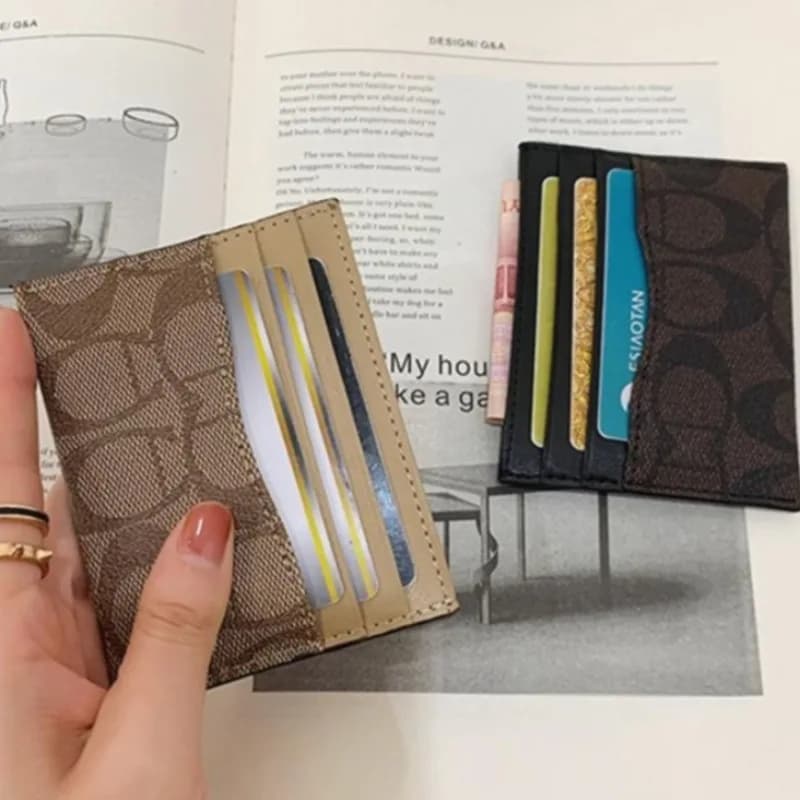 Portacarte multifunzione da donna, 1 pezzo, in lussuosa pelle PU con blocco RFID, portafoglio sottile per carte di credito e contanti