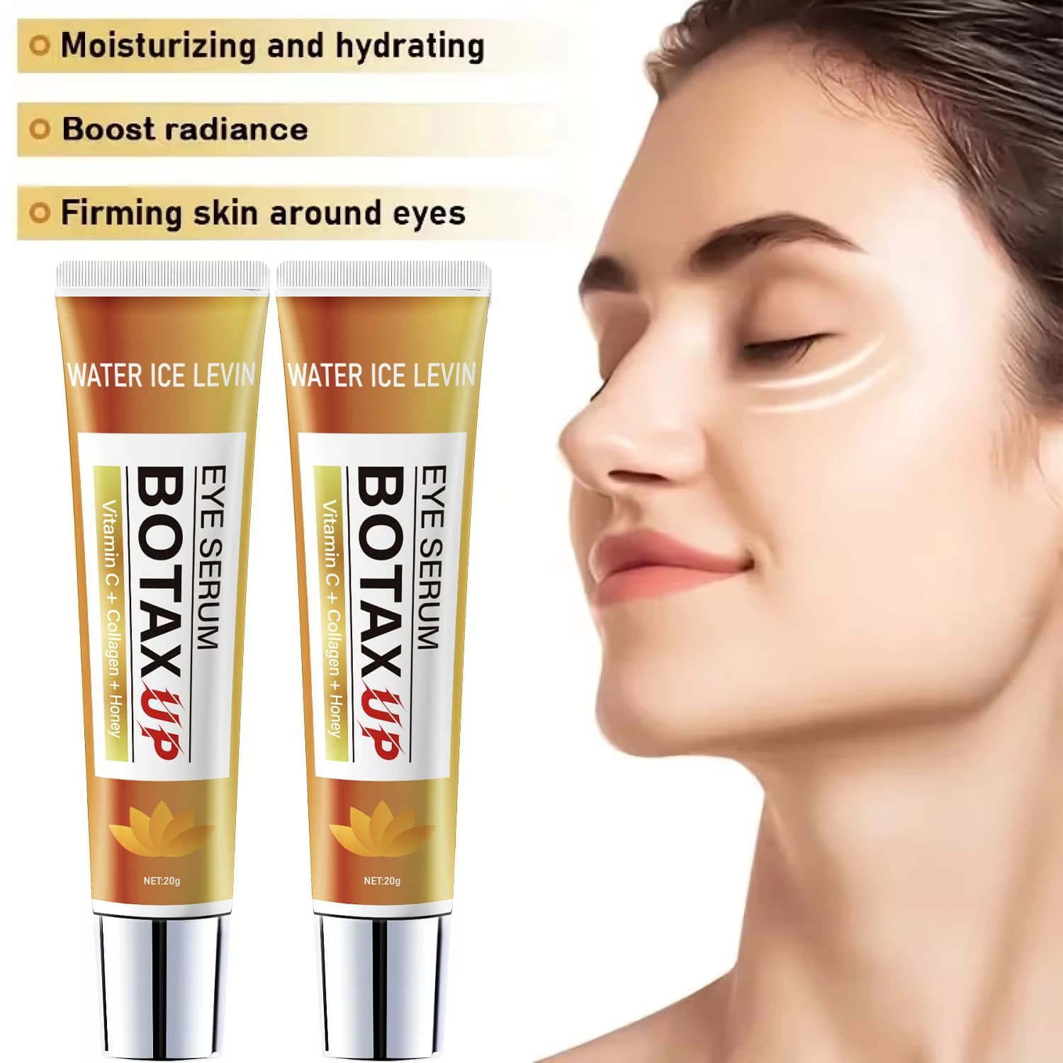 Eye cream with vitamin C and collagen for shiners, moisturizing and illuminating, 20 g Buy 1 receive 1 free, fast shipping