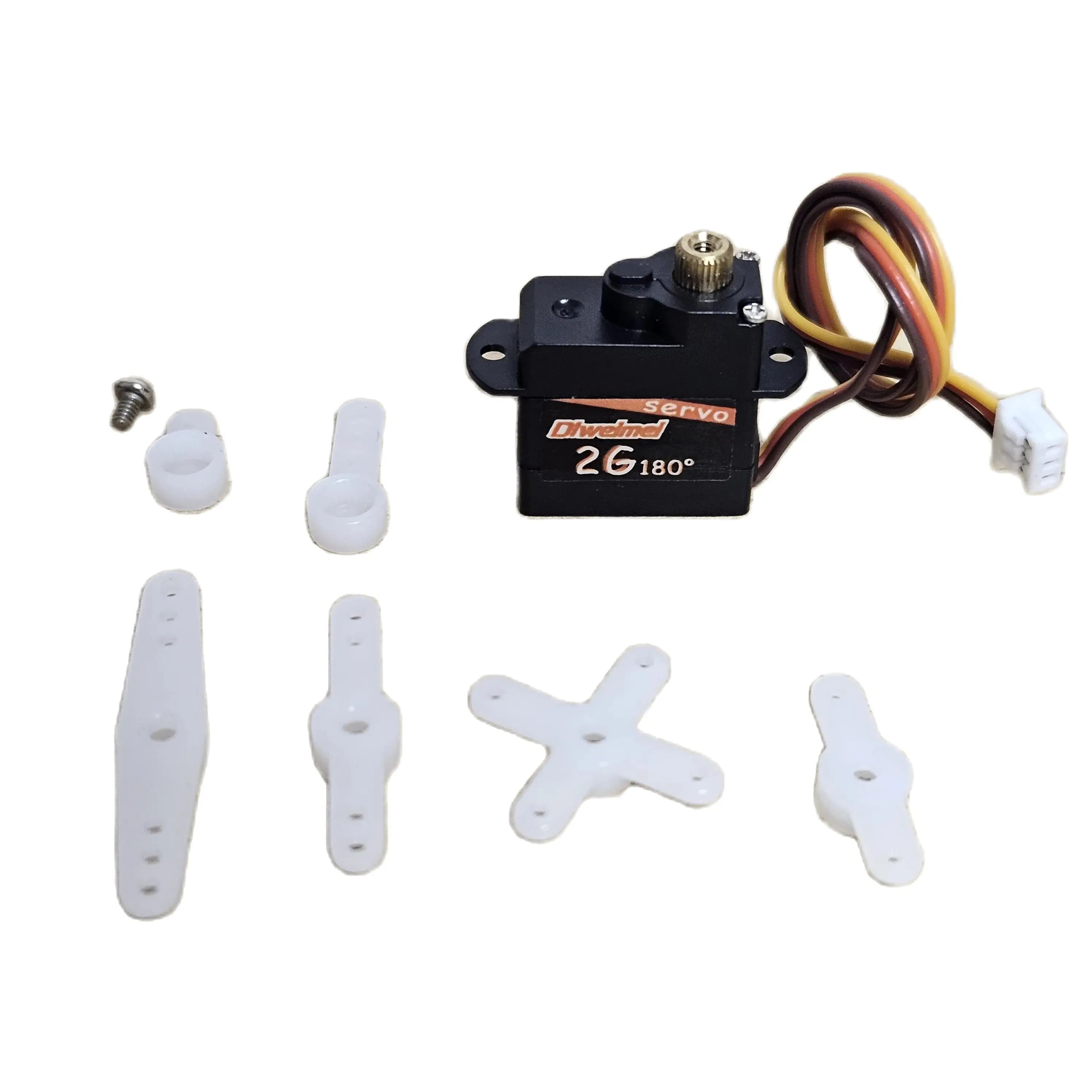 Servo Digitale Micro Coreless Dlweimei 2g con Timone in Metallo e Connettore JST, Mini Servo per Elicotteri RC, Aerei, Barche, Auto e Accessori per Modellismo