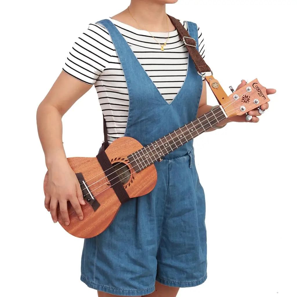 Adjustable Ukulele Strap Belt Soft Cotton Portable Replacement for 23 Inch Ukulele Guitar Professional Playing