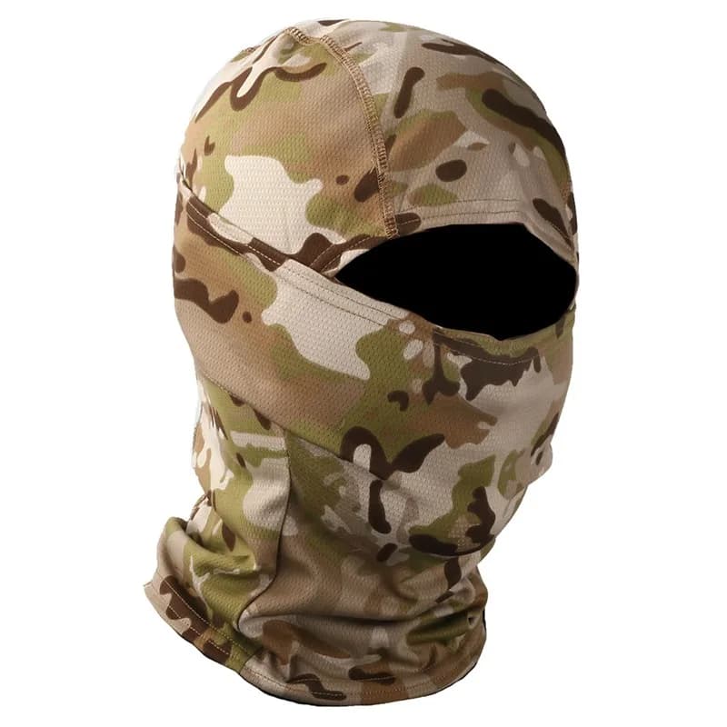 Passamontagna mimetico Maschera 3D Tuta da cecchino Sci Ciclismo Cappuccio mimetico Caccia Pesca Copricapo Camo Cappello Sciarpa