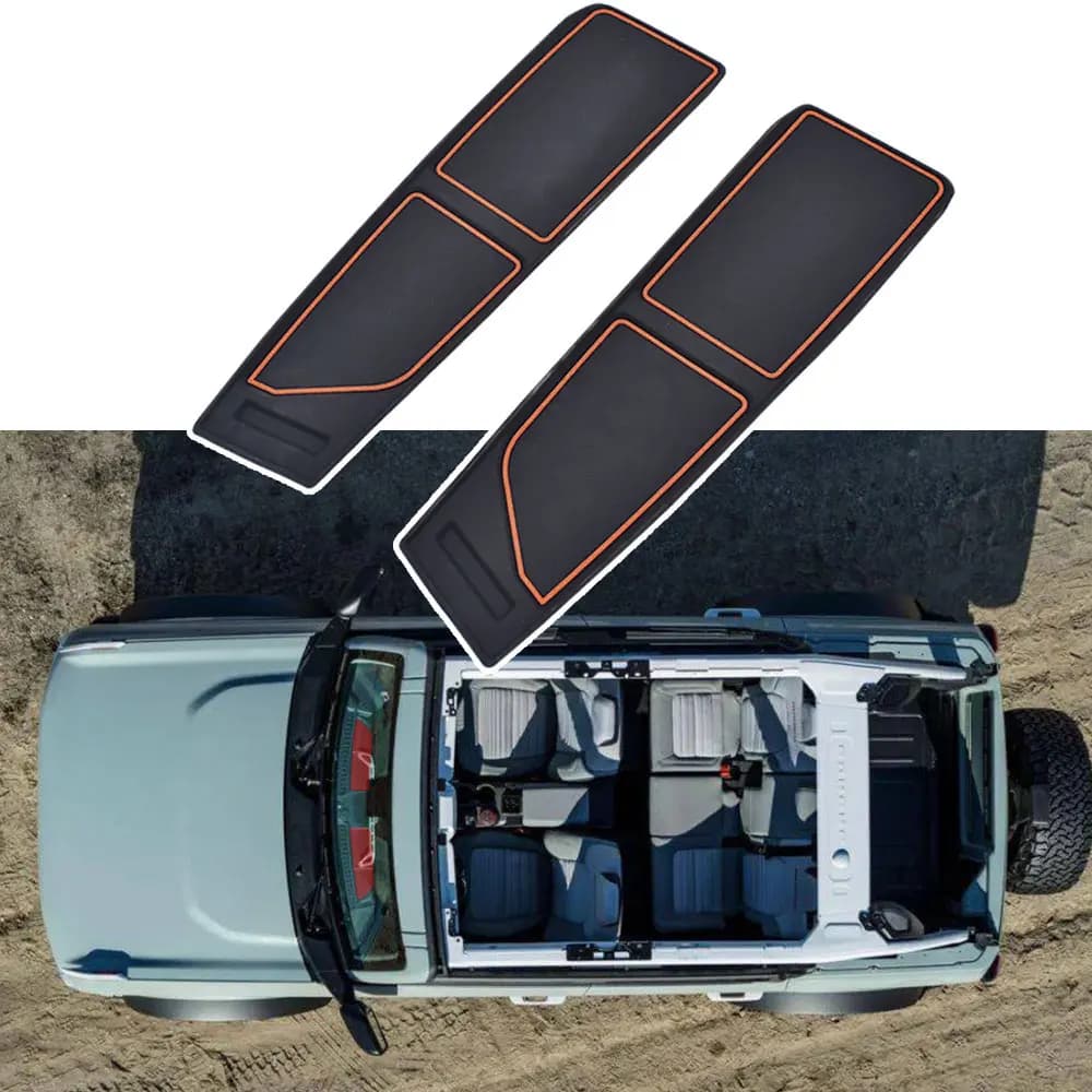 Car Dashboard Pad for 2021 2022 Ford Bronco 2/4 Door Accessories Dashboard Mat Cover Tray TPE Dash Pad Liner Protector