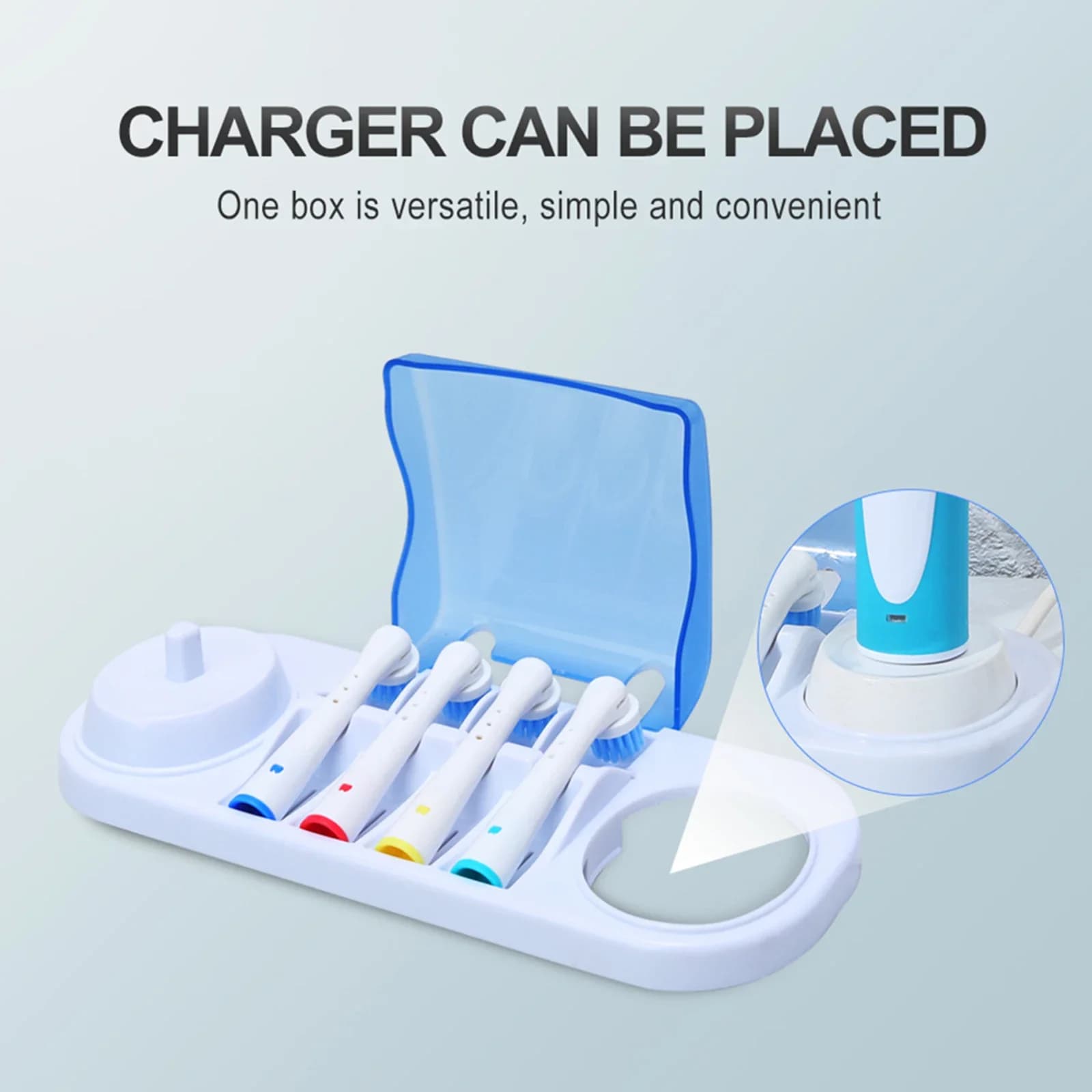 Oral B Brush Organizer Electric Toothbrush Holder, Bathroom Organizer Holder with 4 Head Organizer Box