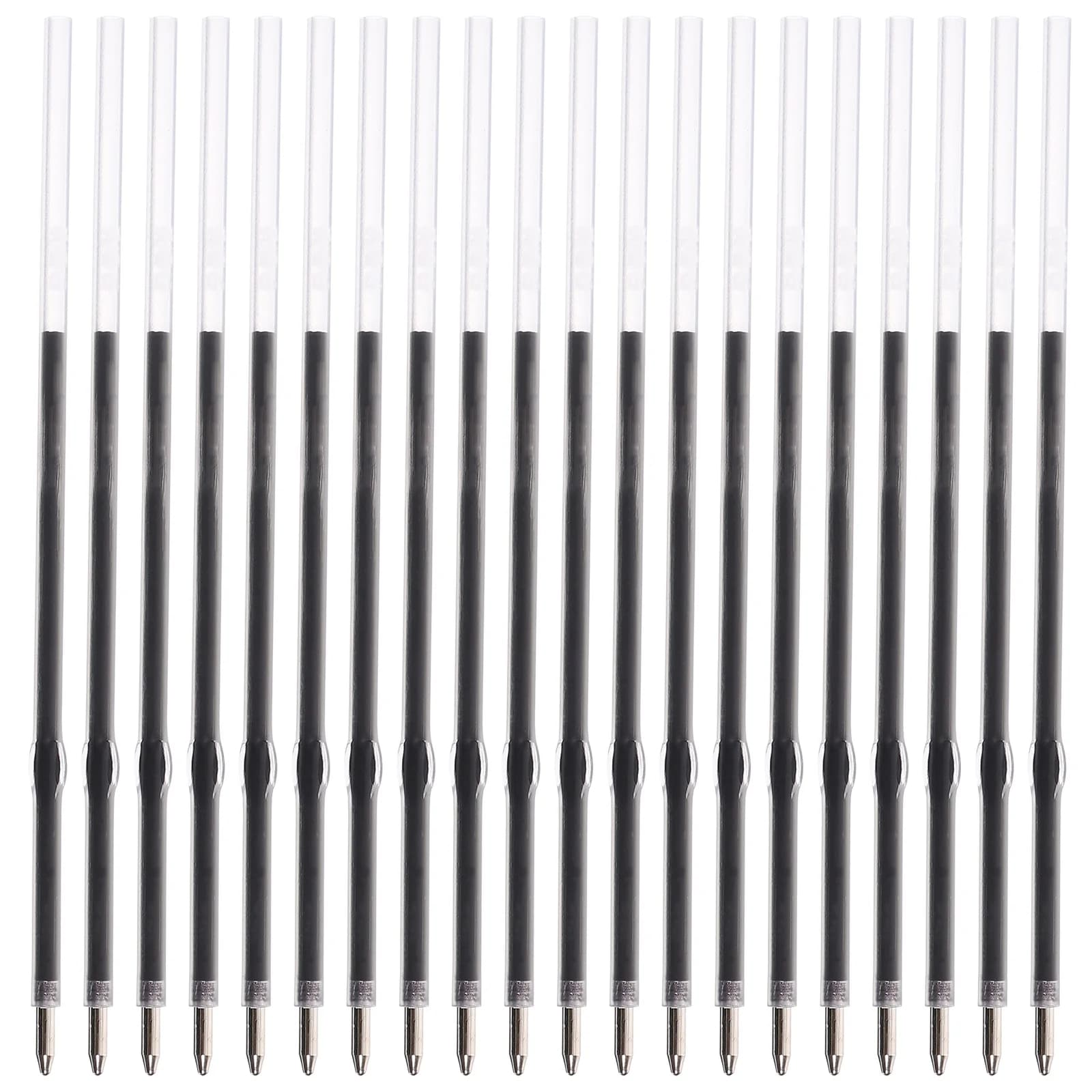 100 pz 07mm nero ufficio pulsante penna a sfera ricarica 100 pz ricariche portatili scrittura cancelleria Gel Fine decorativo