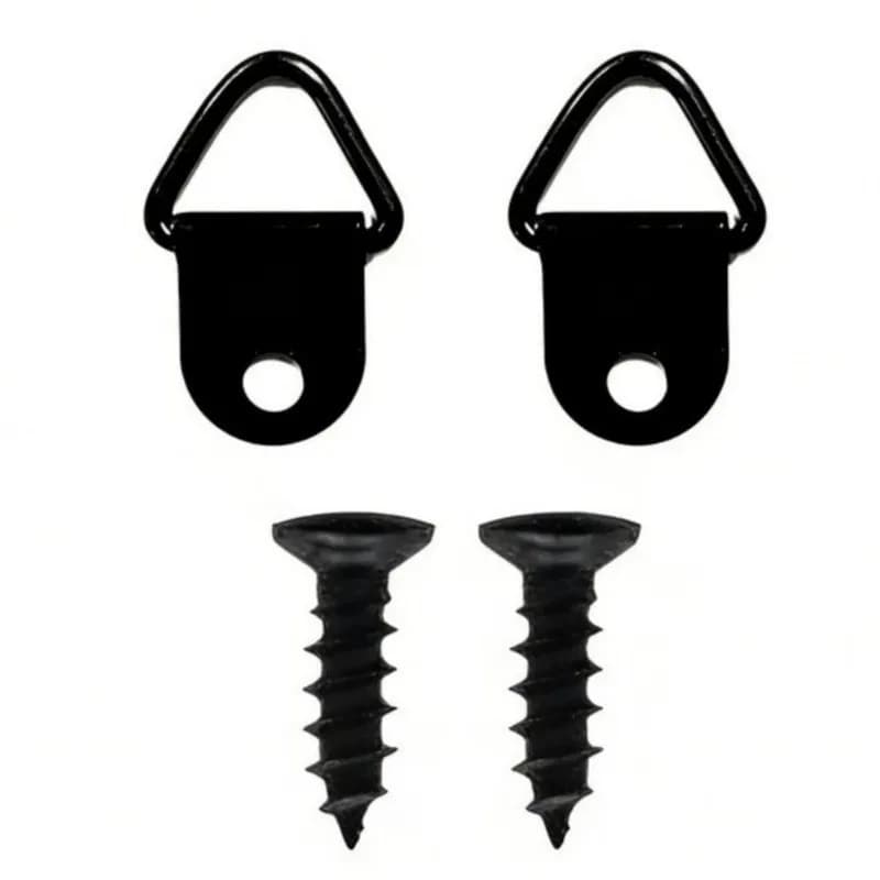 46Pcs Black Frame Hooks with 46 Screws, Durable for Oil Painting Picture Mirror Certificate