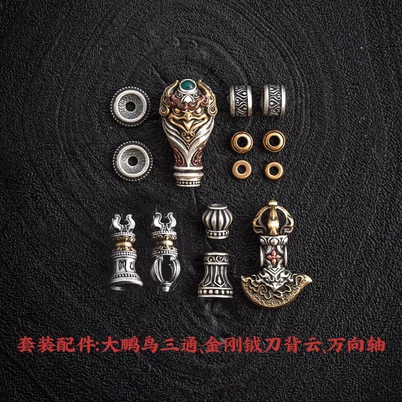 Bell and Pestle Disciple Beads Tibetan Culture Bracelets Beads Three-way Accessories DIY Accessories Vajra Bell Pendant