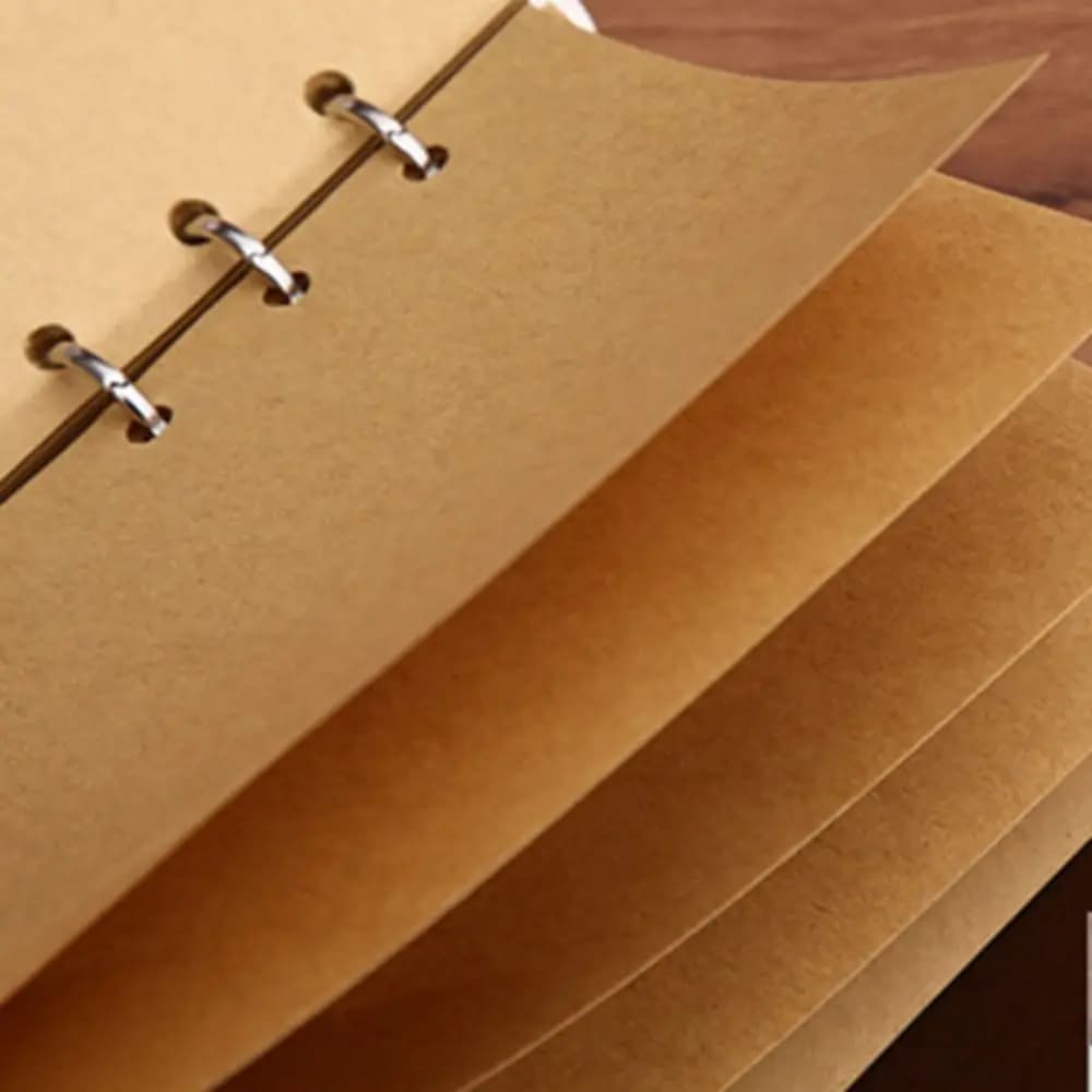 A7/A6/A5 Travelers Vintage Notebook Kraft Paper Blank Spiral Notebook Notepad PU Leather PU Leather Kraft Notebook Journal Diary
