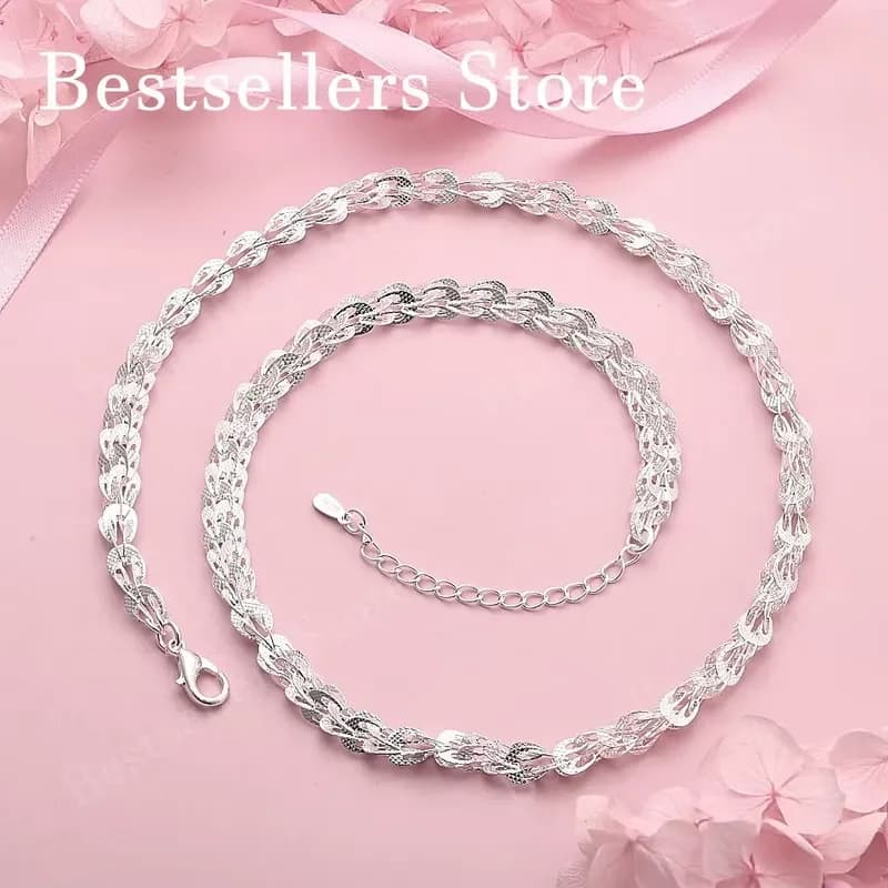 Elegant 925 Sterling Silver Phoenix Tail Necklace for Women, Fashionable Party and Wedding Accessories