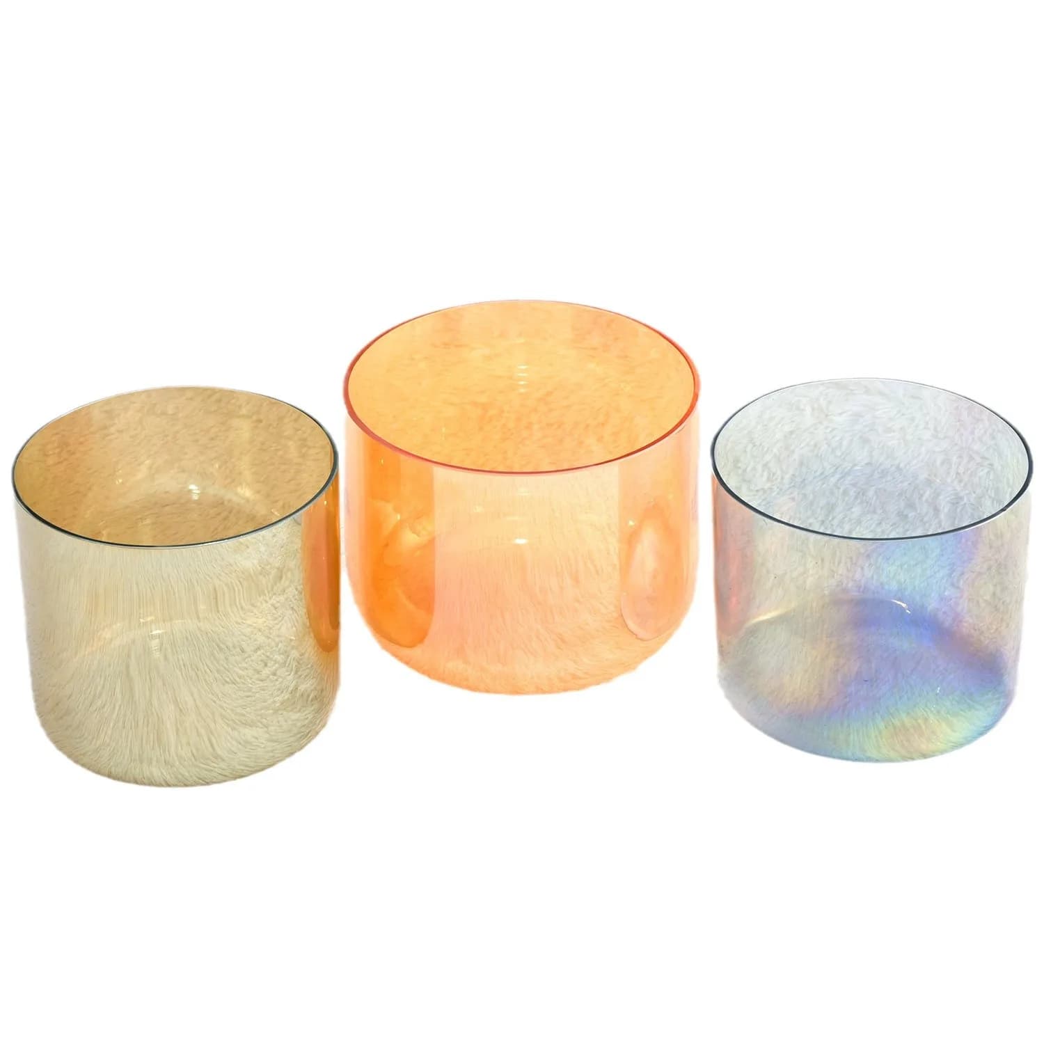 Transparent colored crystal bowl/crystal singing bowl/sound therapy meditation music bowl/crystal singing bowl, free stick ring.