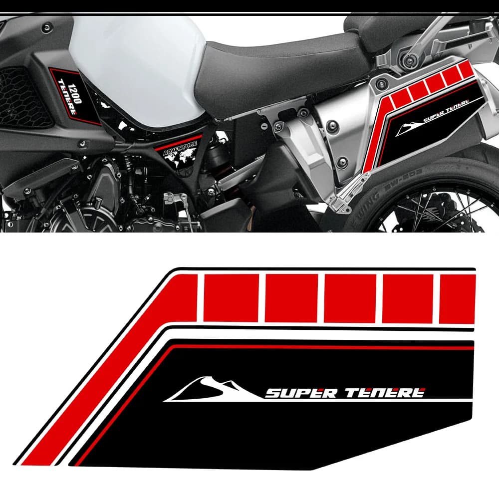 Per YAMAHA SUPER TENERE XT 1200 Z XT1200Z T Serbatoio Pad Parabrezza Carenatura Parafango Bagagli Protezione Corpo Set Adesivi 2010 -2013